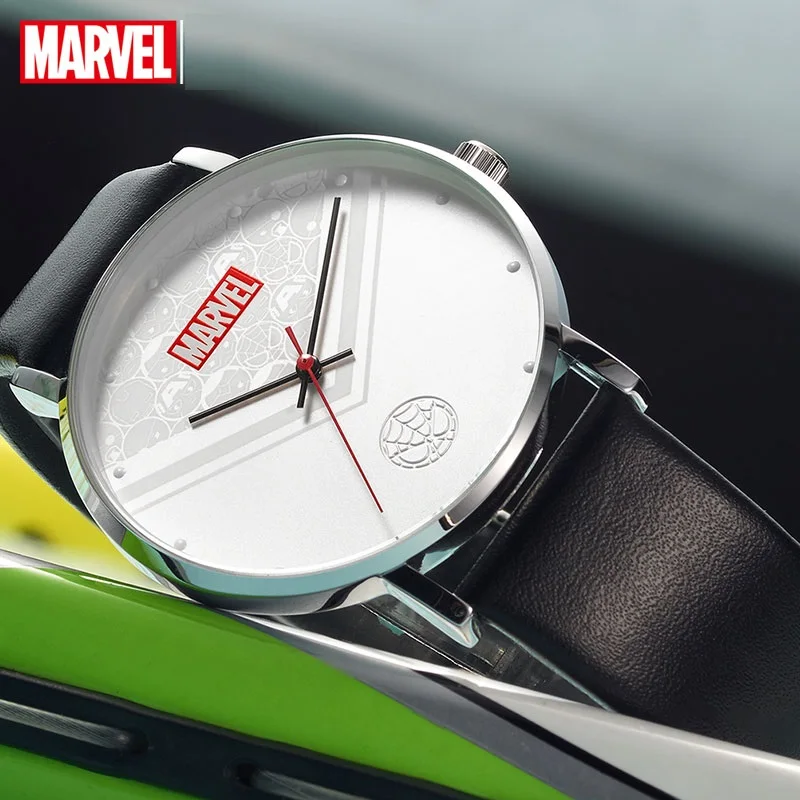 Marvel For Mens Watch Iron Man Quartz Wristwatch Avengers Captain America Spider Unisex Woman Boy Girl Student Luminous Relogio