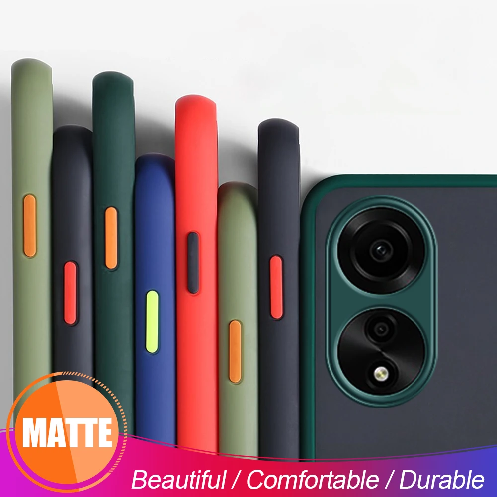 For Oppo A78 4G Case Skin Feel Matte Silicone Hard Shockproof Cover For Oppo A78 4G Appo A 78 78A OppoA78 CPH2565 2023 6.43inch