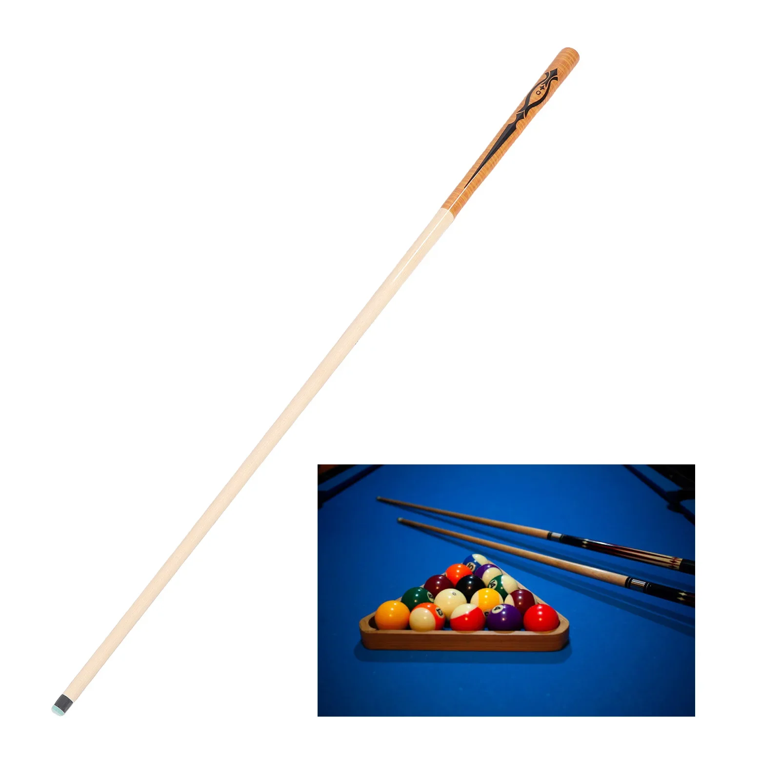 

Customization Short Pool Cue Stick 1.05m 41.34in With 14mm Tip High Hitting Accuracy 1/2 Maple