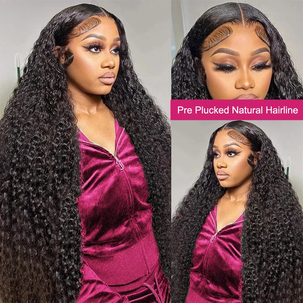 13X6 Deep Wave Curls Wigs Water Wave Black Wigs Human Hair And Wigs Transparent Hd Frontal Vietnamese Lace Front Multi Parting