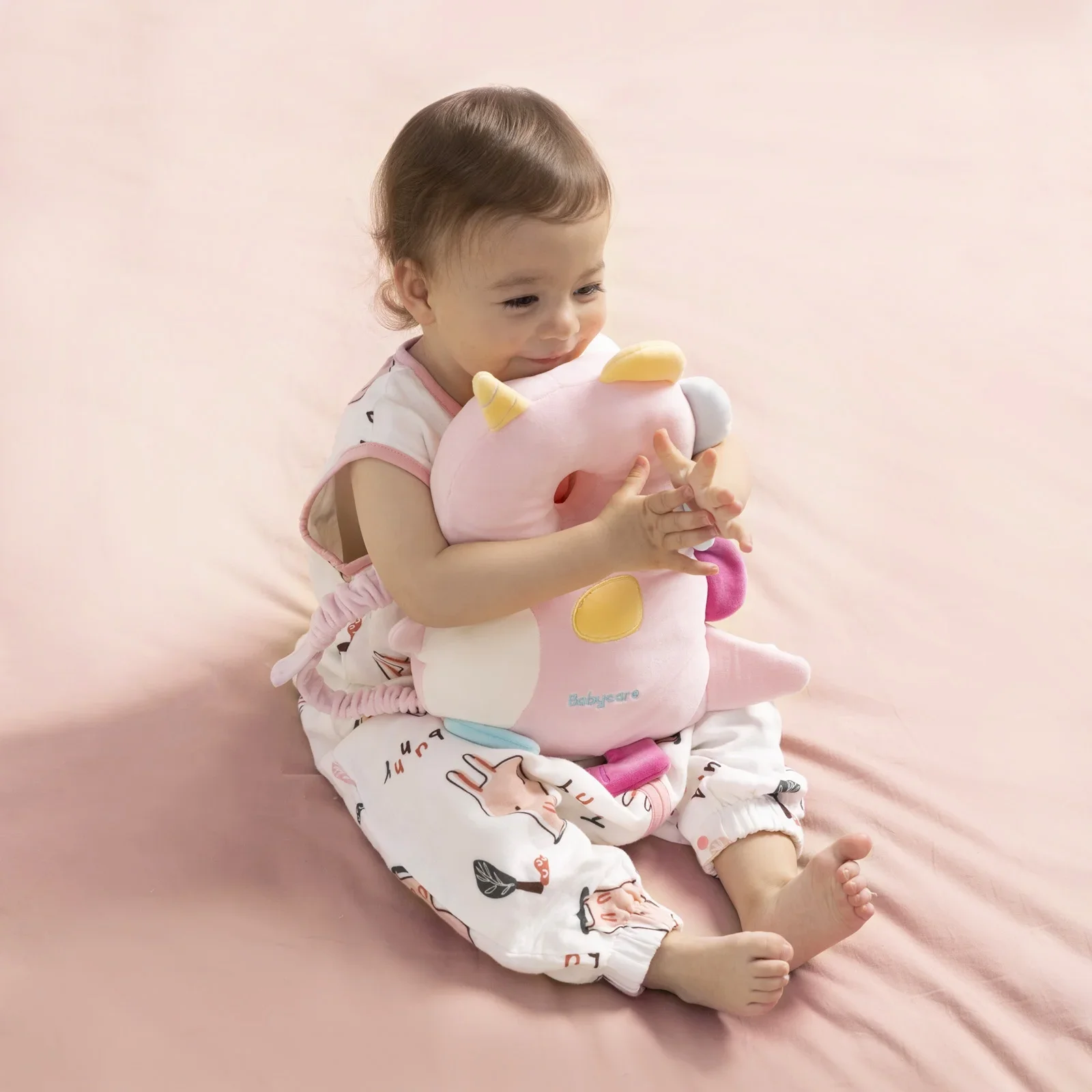 Bc Babycare Polyester Fiber Spandex and Nylon Memory Foam O-shaped Socket Impact Dispersion Lightweight  Baby Anti-fall Pillow