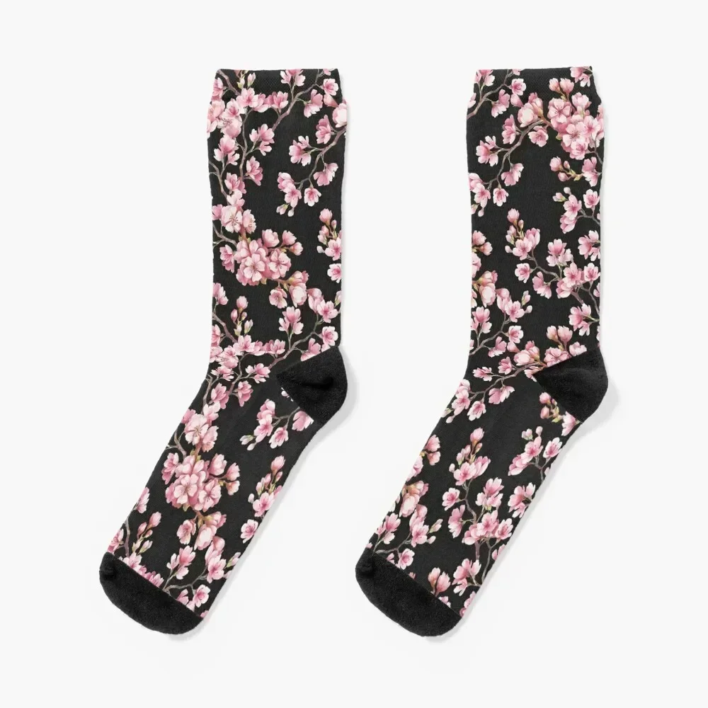 cherry blossom pattern Socks Heating sock funny sock FASHION Girl'S Socks Men's