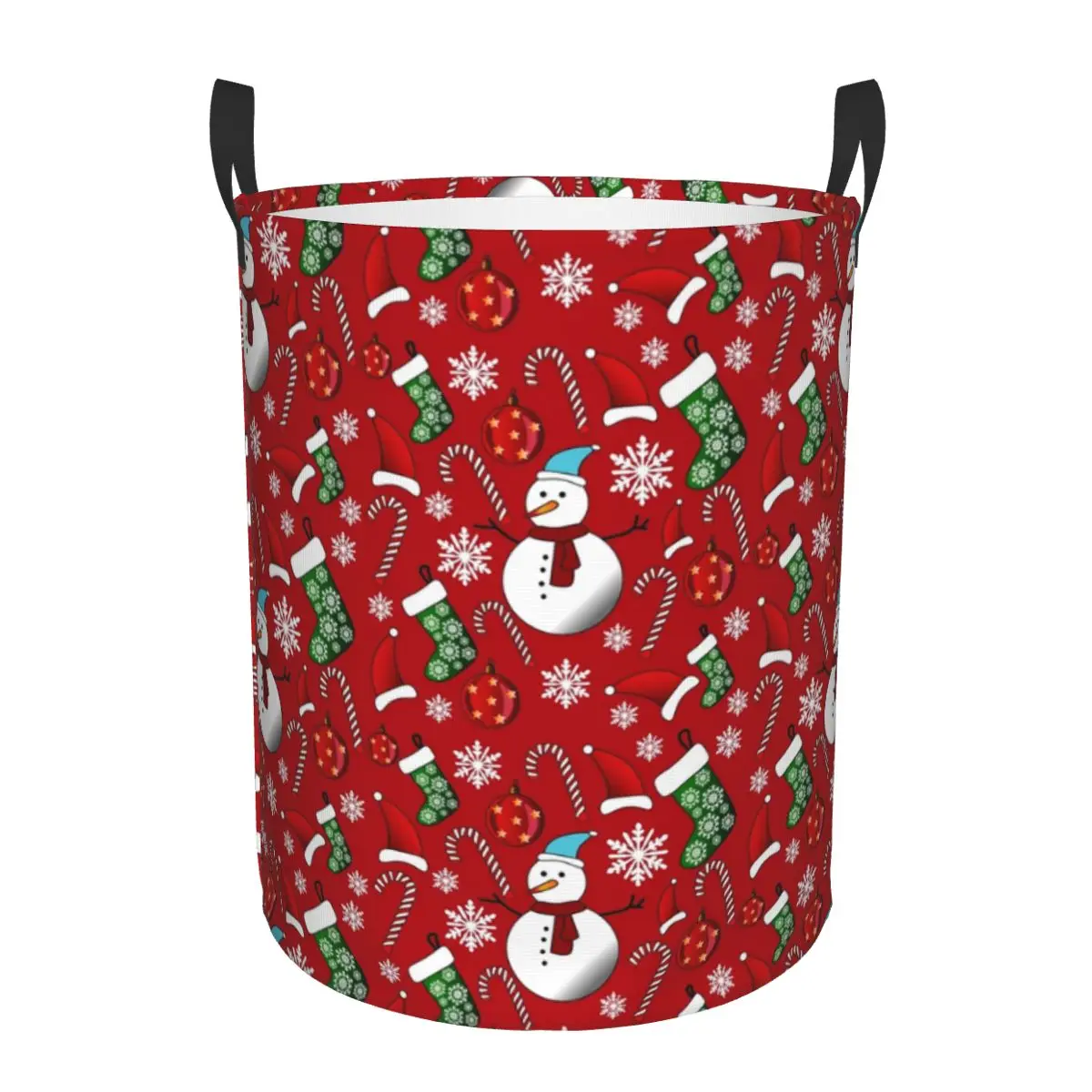 Christmas Snowman Laundry Hamper Large Storage Basket Gnome New Year Kids Nursery Toy Organizer