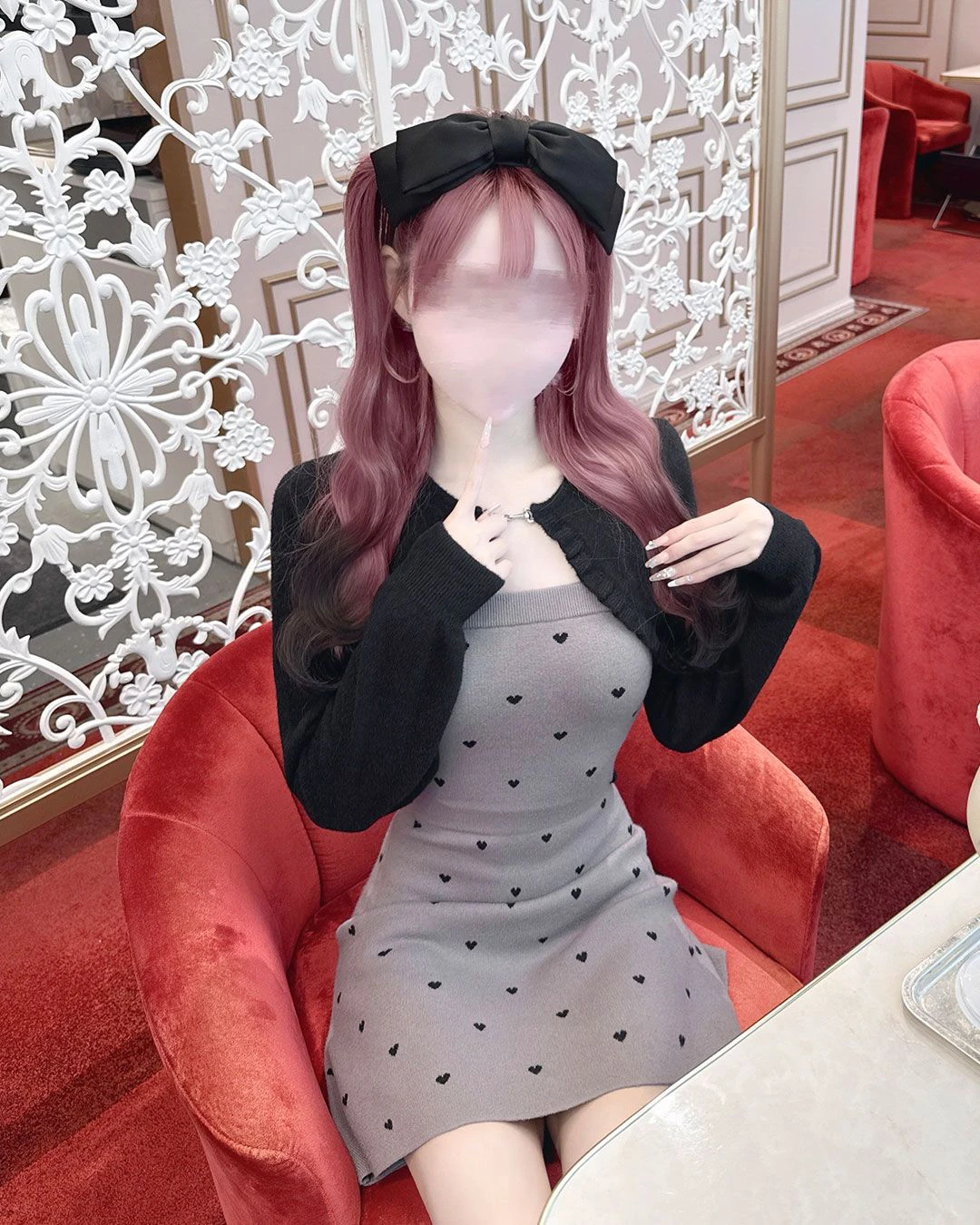 Style japonais décontracté doux coeur imprimé sangle robe courte printemps automne mignon à manches longues robes tricotées pour les femmes