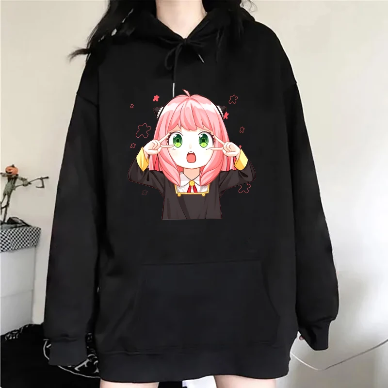 Funny Anime Anya Forger Printing Hoodies Fashion Women Men Autumn Winter Sweatshirt Ladies Streetwear Pullover