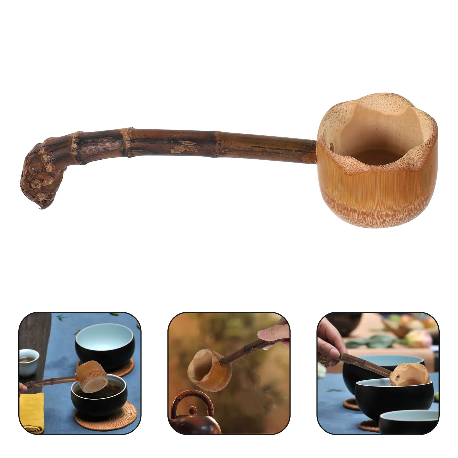 

Eco Friendly Bamboo Ladle Long Handled Dipper for Tea Ceremony Wine Serving Garden Watering Home Kitchen Use Bamboo Water Ladle