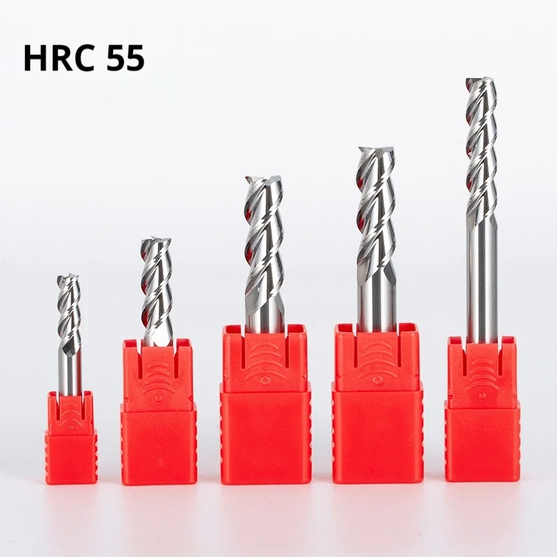 

Milling cutter alloy coating tungsten steel tool aluminum alloy HRC55 CNC machining 3 blade end milling cutter top wood milling
