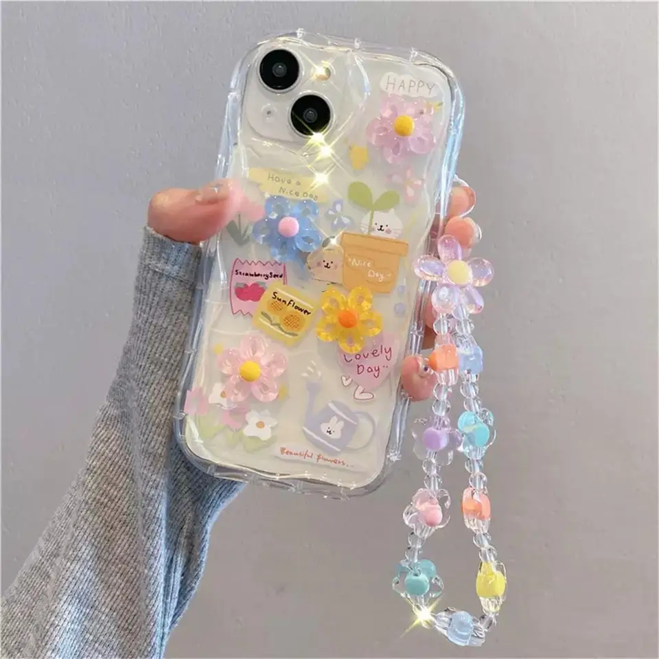スマホアクセサリー DECO depuis 1985 3D FLOWER MALTI CHAIN flower-necklace-bright-and-