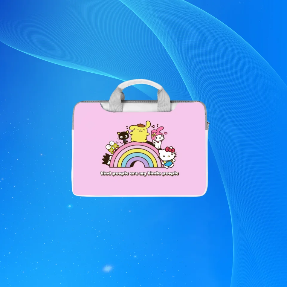 

Милая сумка для ноутбука с героями мультфильмов Hello Kitty и Kuromi, 12, 13.3, 14, 15, 15.6 дюймов, для MacBook Air Pro 13.6, 16, Xiaomi, Huawei, сумка-портфель