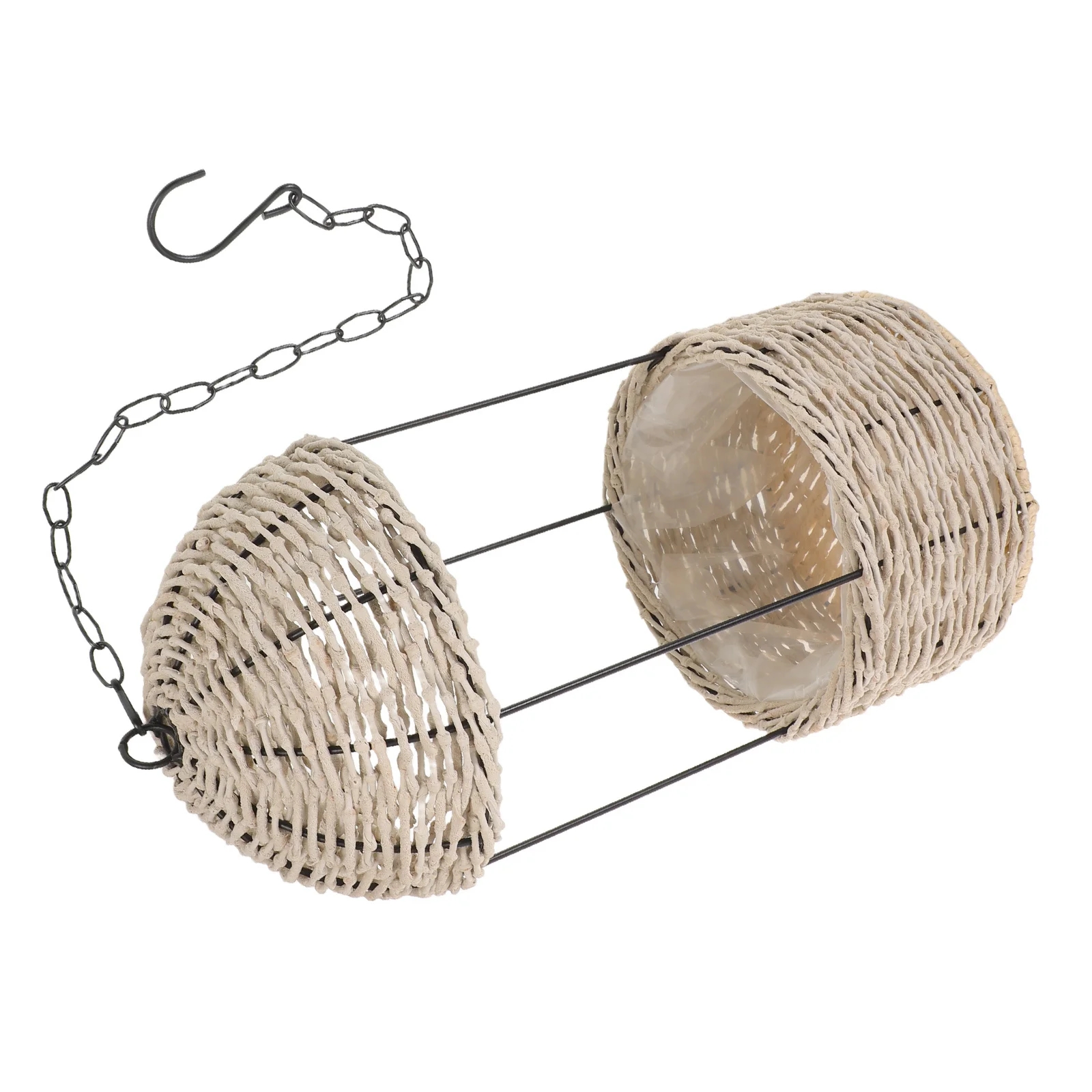 

Wall Mounted Hanging Basket Artificial Rattan Woven Planter for Herbs Fake Flowers Kitchen Storage Door Decor Versatile Indoor