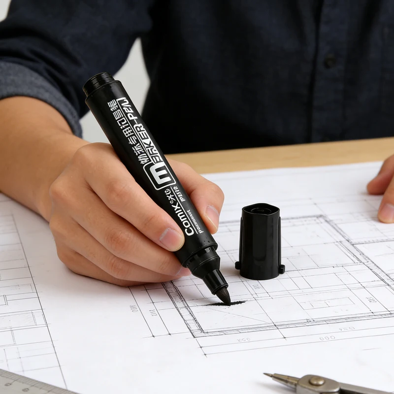 

Набор из 12 черных маркеров с толстым наконечником, водостойкие, несмываемые, на масляной основе, портативные, быстросохнущие, для логистики