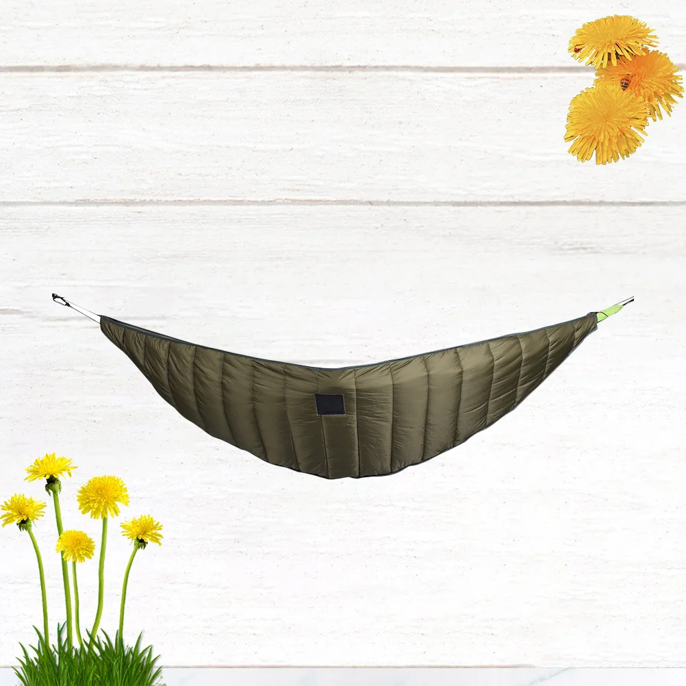 

Thickened Outdoor Winter Camping Hammock Cotton Insulation Cover Windproof Warm Leisure Hanging Bed Portable Army Green