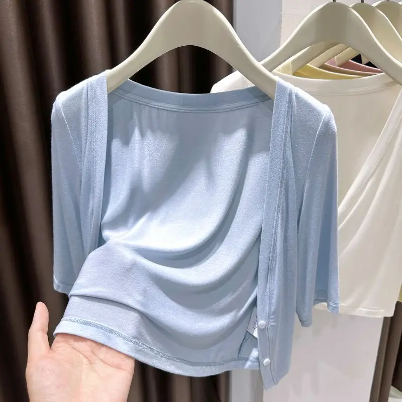 

plus Size Women's Cardigan oulder awl Sun Protection Ultra Elastic Outerwear Skin Clothes Air Conditioner Cover up ort ...