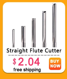 Dreanique 1pc 3,175 4 6 8mm Schaft DLC Coatting 2 Flöten Hartmetall Gerade Flöte Schaftfräser CNC Fräsen werkzeug Slot Fräser – Detail 7