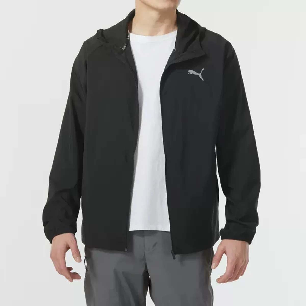 Puma Black New Sportswear Casual Running Woven Jacket Men's and Women's Clothing 52367301