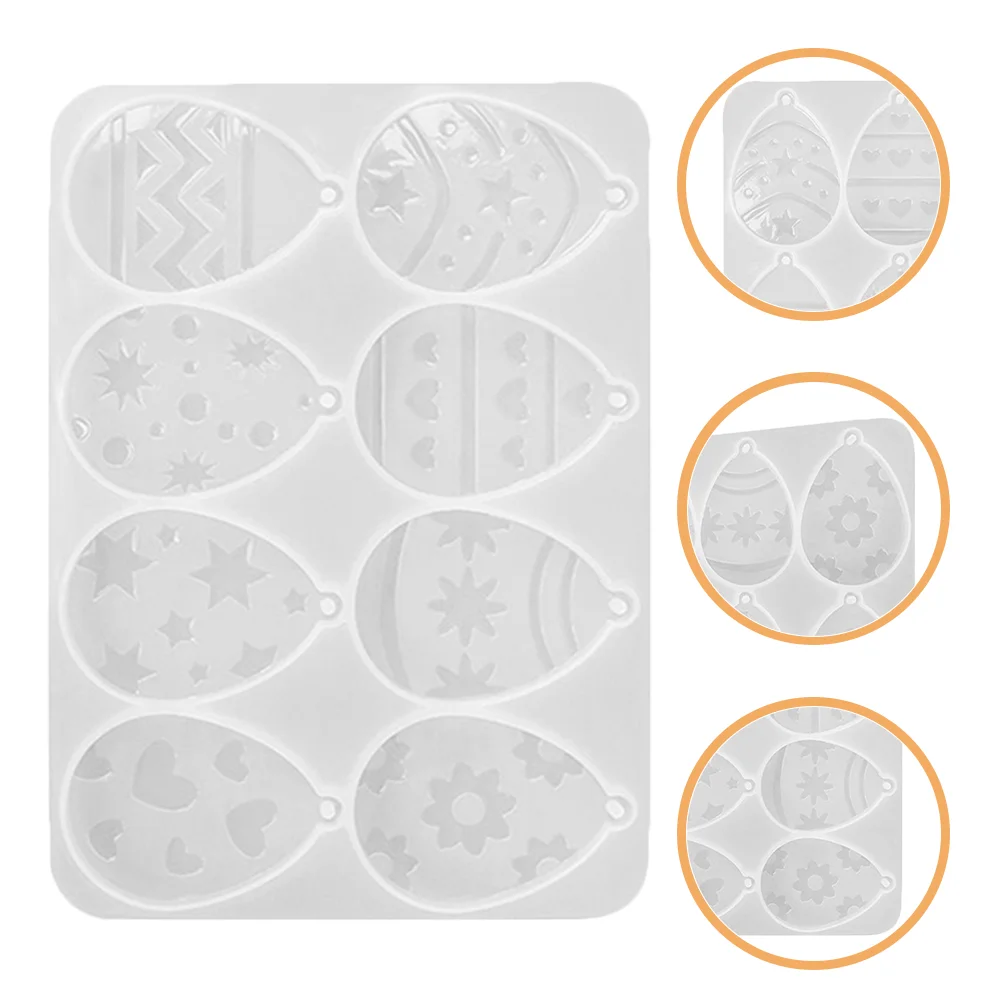 

10PCS Easter Pendant Mold Resin Jewelry Silicone Molds Earring Charm Craft Supplies for Resin Earring Pendant