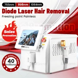 Prezzo di fabbrica 3000W Laser Ice Platinum Tripla lunghezza d'onda 755 808 1064 Macchina per la depilazione efficace con laser a diodi di ghiaccio