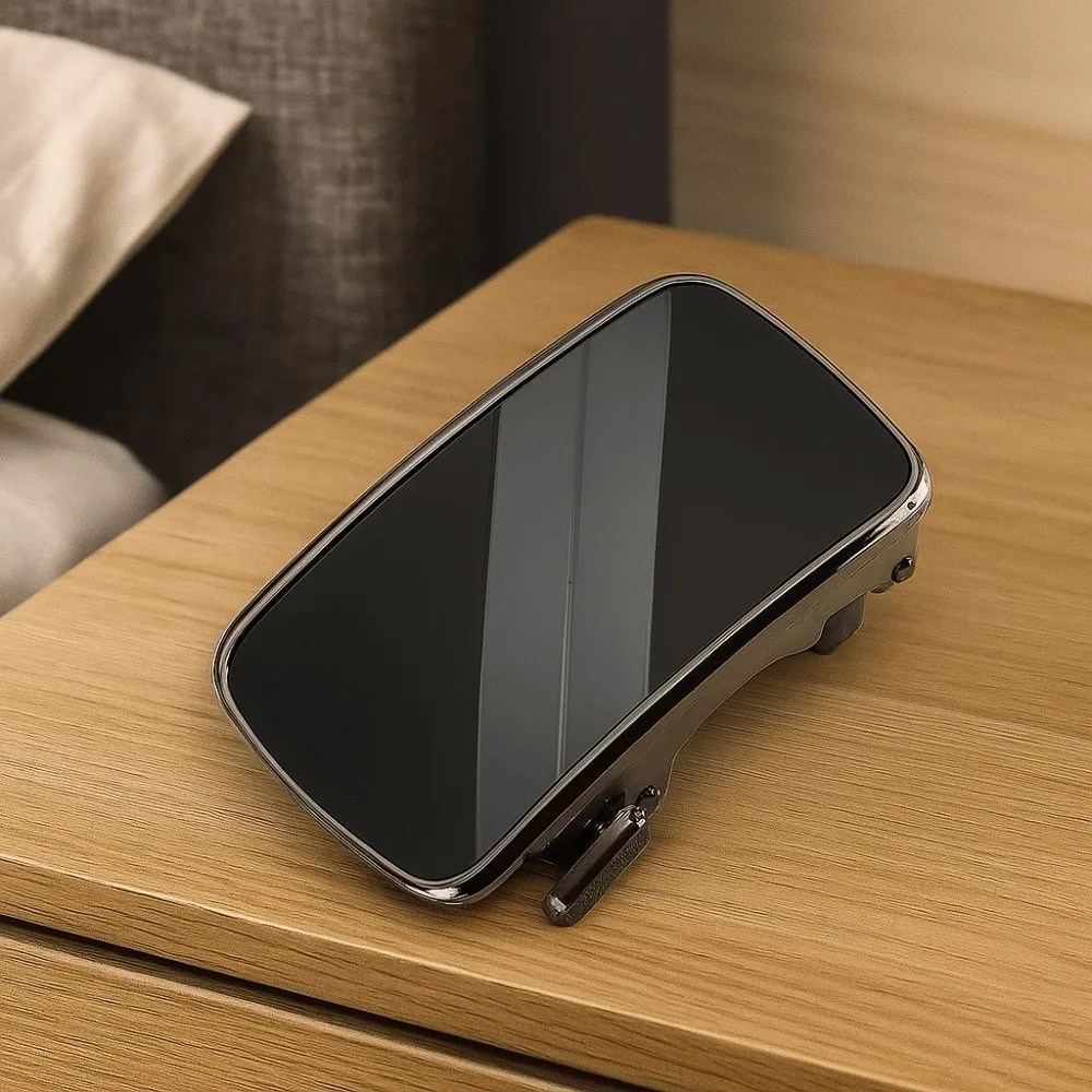 سبيكة واسعة حزام مشبك أسود الملمس الرجال سبيكة حزام مشبك 3.5 سنتيمتر دائم حزام التلقائي أبازيم هدايا للأب/صديقها #3