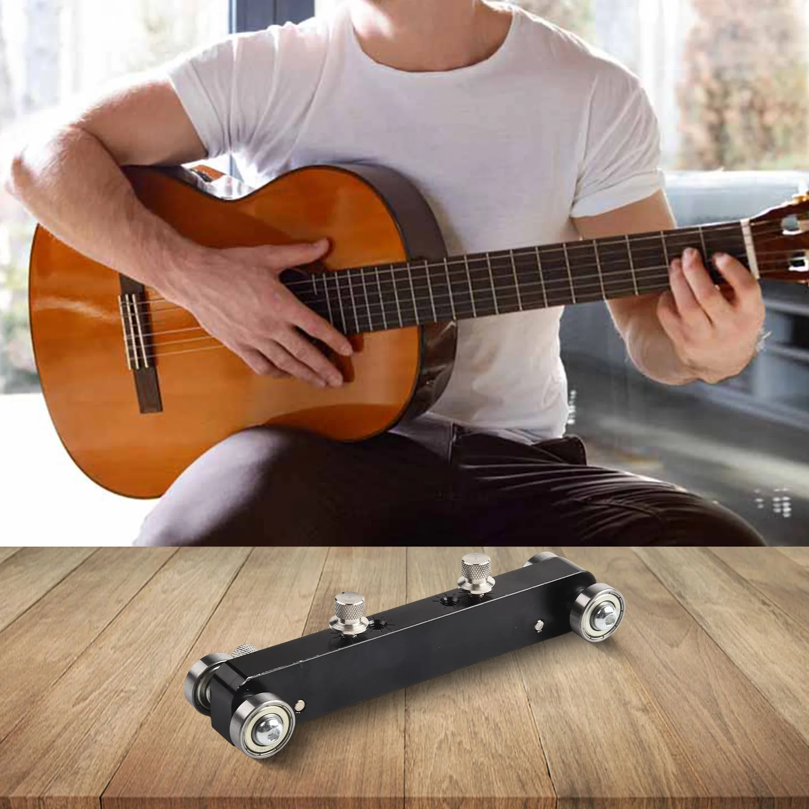 

Новое практичное качество, полезная седло, шлифовальная машина, гитарная гайка для гитарного инструмента, черная/хромированная шлифовальная гитарная гайка