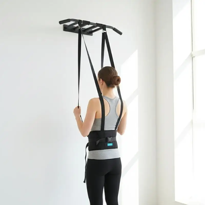 

【L】Lumbar Vertebra Belt 1 Pc Spine Strap Hanging Waist Tensioner for Posture Correction and Home Rehabilitation