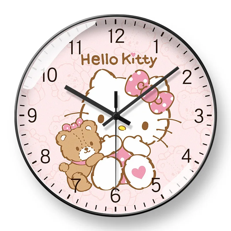 

Новые часы Miniso Sanrio Hello Kitty, кавайные часы для гостиной, спальни, корейский мультфильм, аниме, друзья, подарок на день рождения ﻿