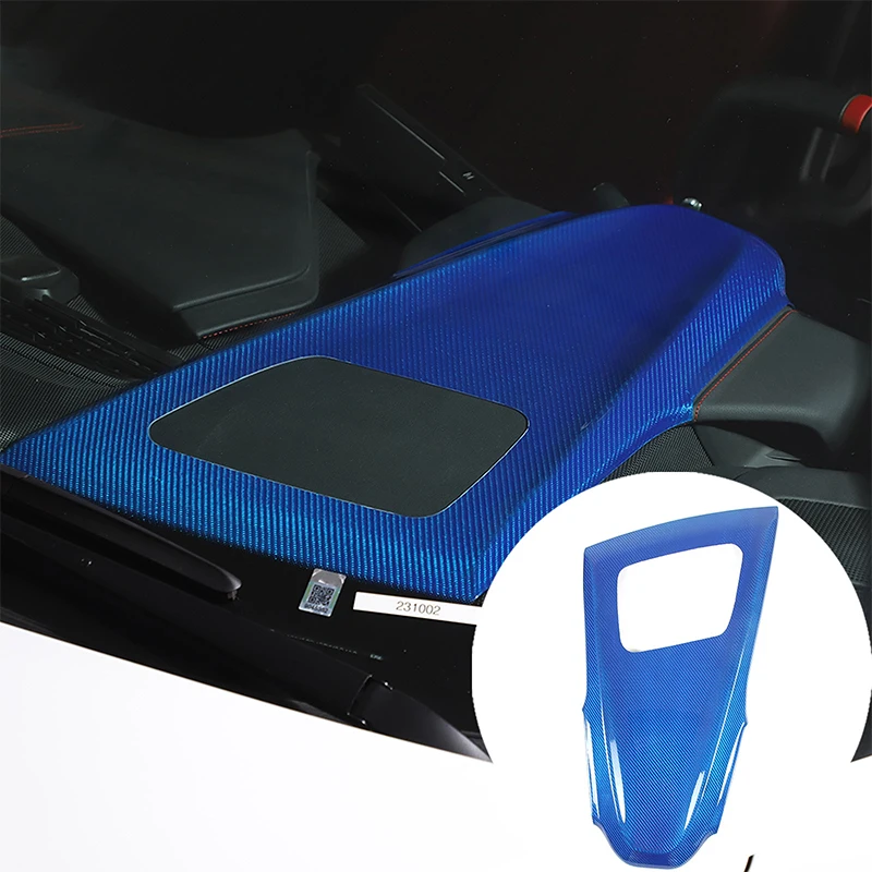 For Chevrolet Corvette C8 Stingray 2020-23 Real Carbon Fiber Console Upper Dash Board Trim Frame Decorative Accessories with HUD