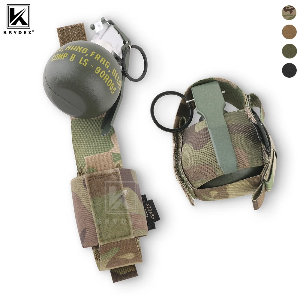 

KRYDEX Тактическая эластичная сумка для гранаты Frag, поясная сумка, маленькая сумка MOLLE, боевой охотничий уличный жилет, аксессуары для ремня
