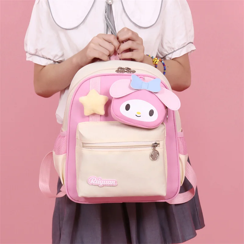 

Sanrio Melody's new trendy fashion, foreign style, light weight, Kulomie schoolbag, casual versatile and comfortable backpack.