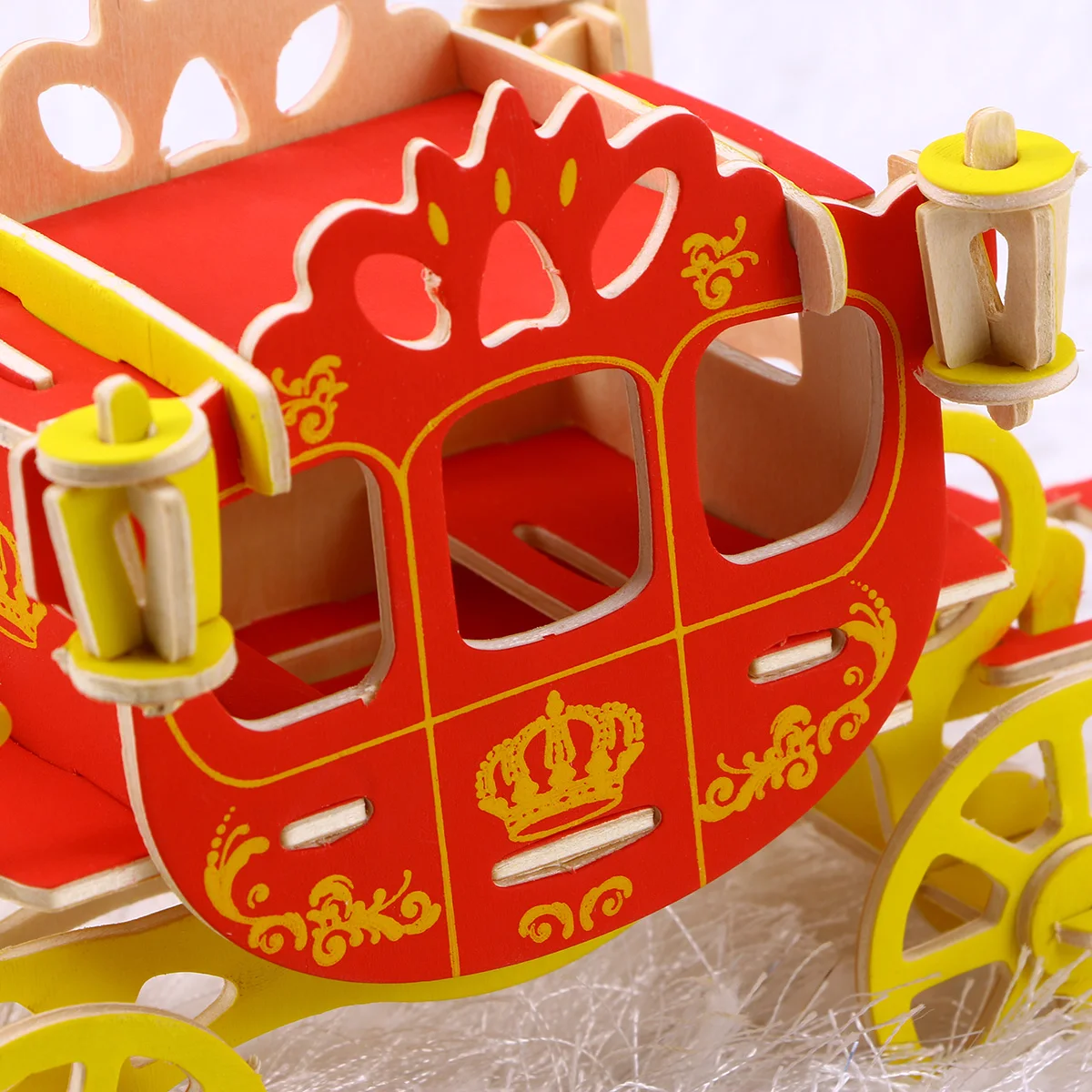 3 Carriage Puzzle Wooden Kit about Handmade Model Educational Puzzles Bamboo 3d