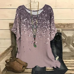 Luxury T Shirt For Women 3D Print Fashion Short Sleeve Tops O Neck Oversized Blouse Summer Casual Clothing Tees Daily Streetwear