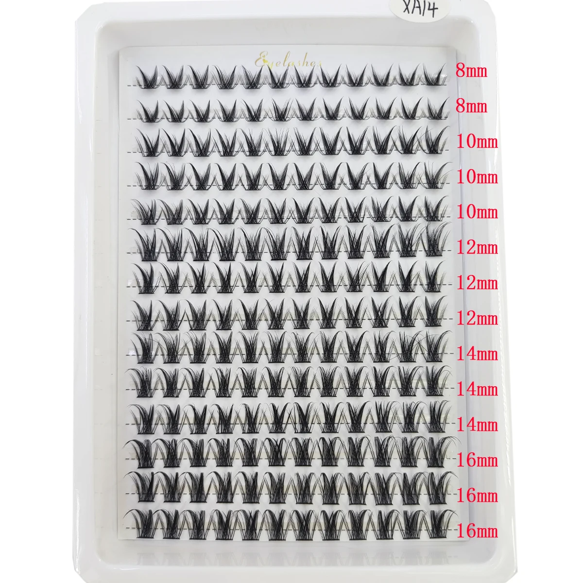 New14 file di ciglia personali 8-16mm vassoio misto estensione ciglia naturali 3D ciglia di visone artificiale bundle strumento di trucco