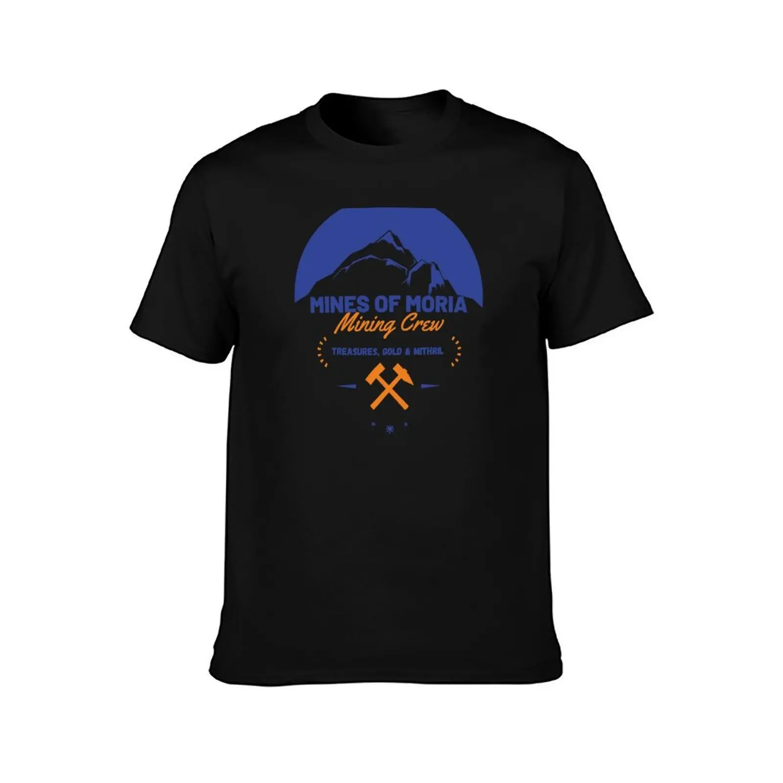 Mines of Moria Mining Crew T-Shirt, Summer Casual Cotton Tee, Oversized Streetwear Tops, Vintage Graphic Print, Unisex Men Women