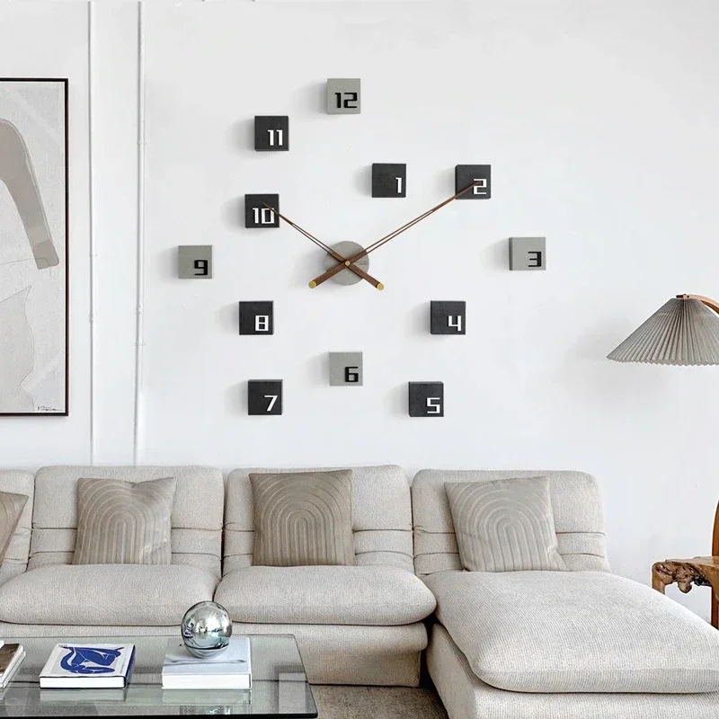 Nordic Clock, Living Room, Clock Hanging Wall Decoration, Background Wall, Light Luxury, Personalized and Creative Style