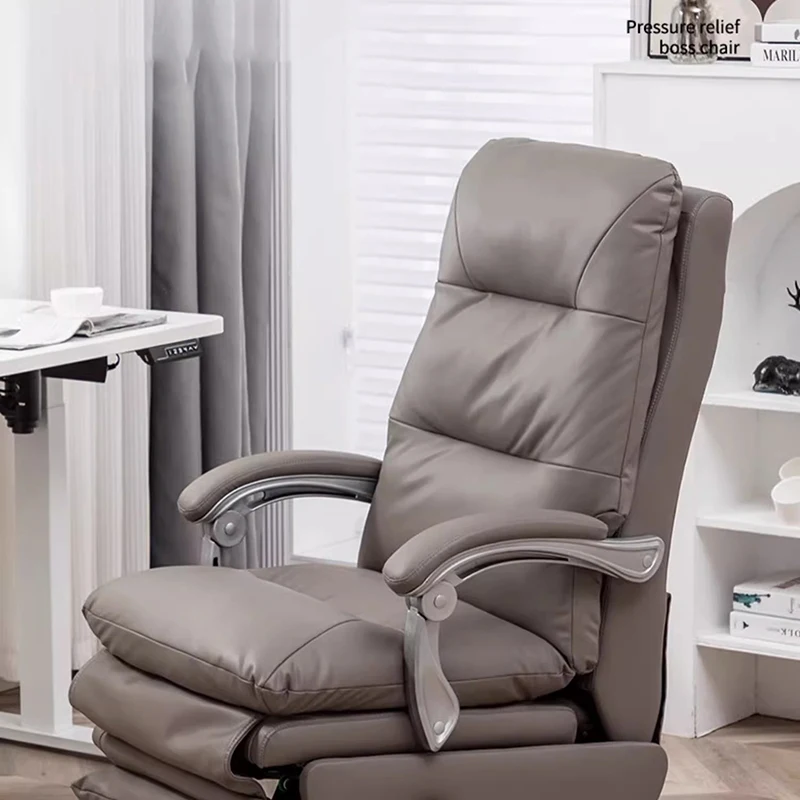 Boss Ergonomic Officeเก้าอี้นวดแขนHeadrest Design Officeเก้าอี้หนังคอมพิวเตอร์Cadeira De Escritorioเฟอร์นิเจอร์สํานักงาน