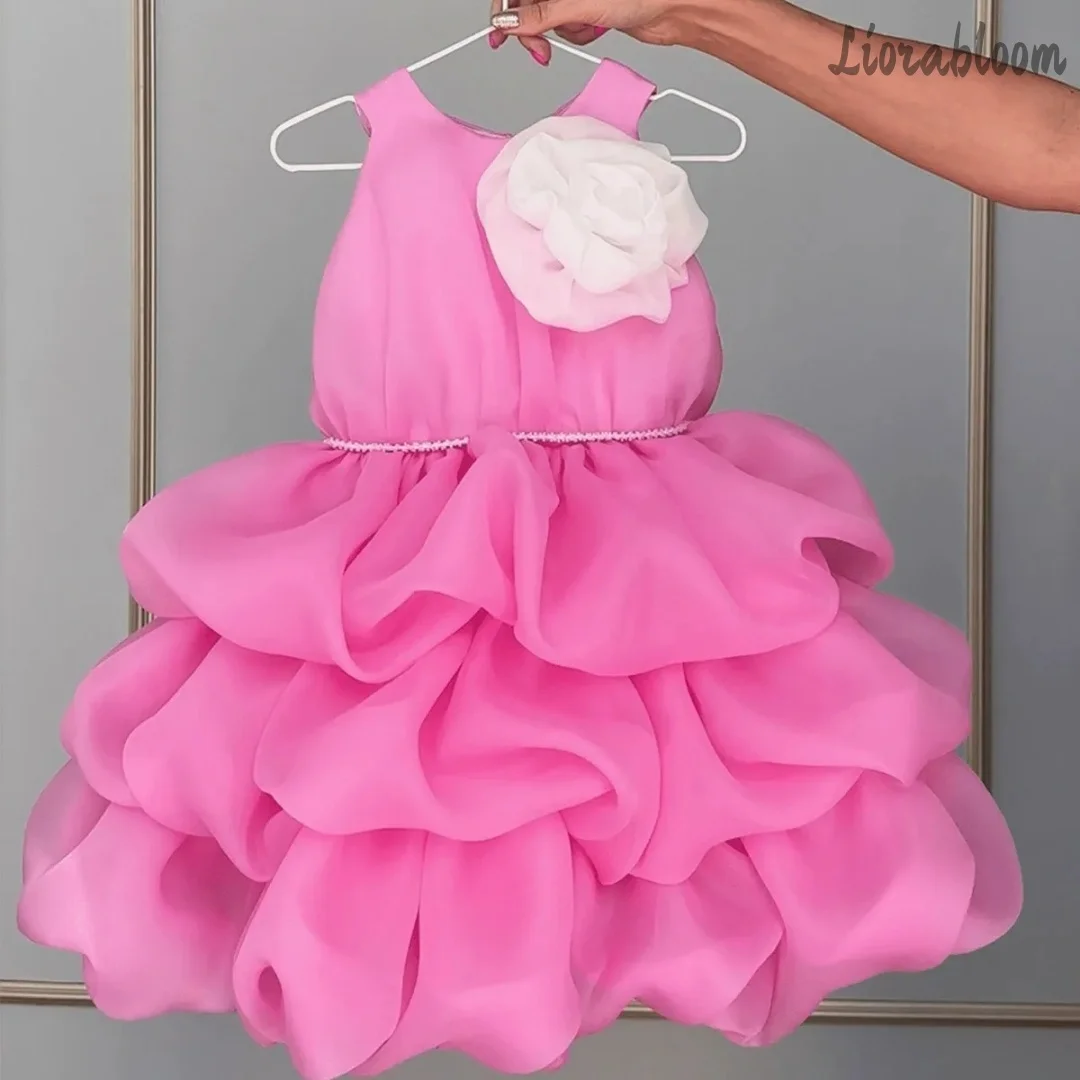 Gaun Putri Multiwarna Gaun Formal Berhias Cocok untuk Pesta Gadis Bunga Acara Formal Elegan dan Pernikahan