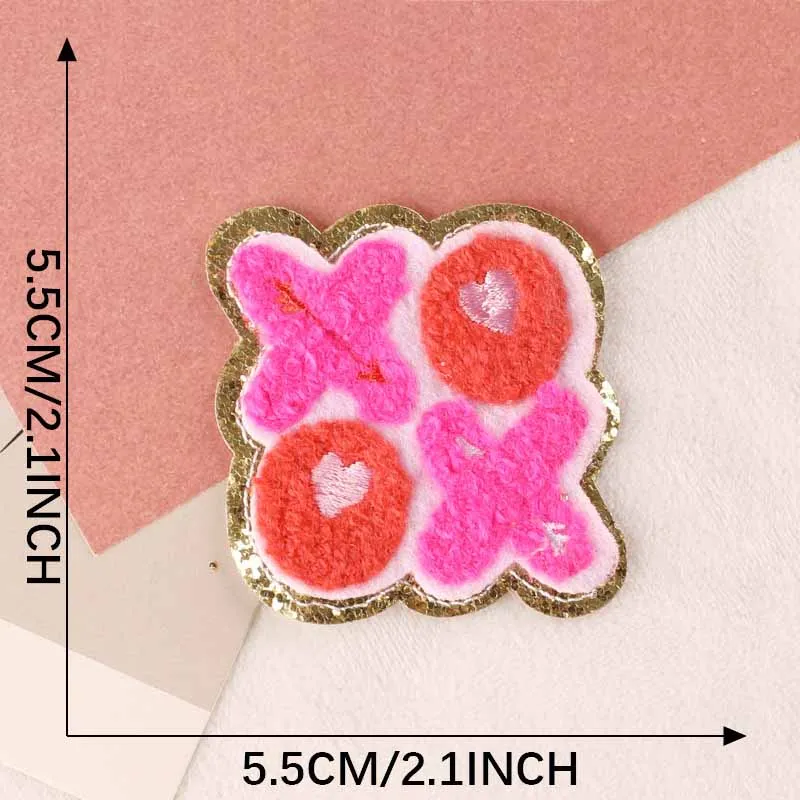 5 Stück/HOWDY, Schmetterling, Blume, Buchstaben Chenille-Aufnäher Kleiderapplikationen Aufkleber Bestickte Aufbügelbare Patches, DIY Nähzubehör – Detail 11