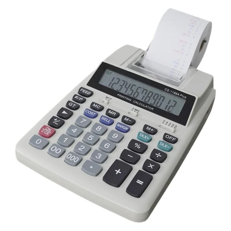 Calculatrice d'impression Compte à impression financière à 12 chiffres