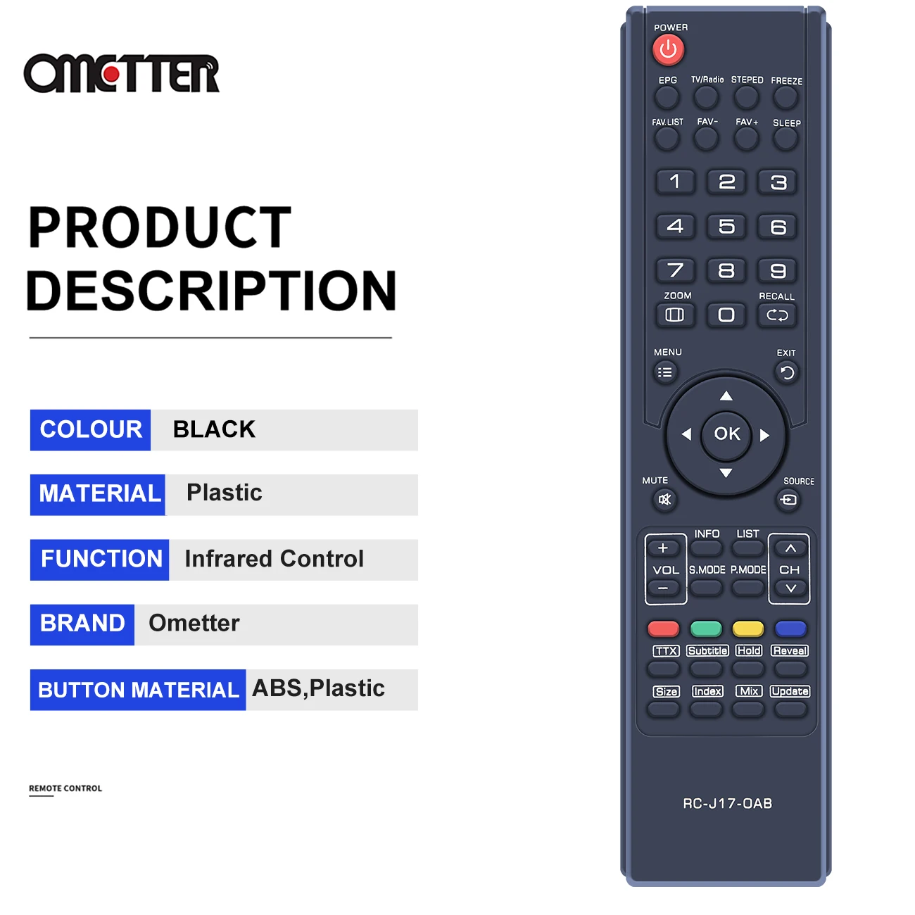 New RCA48105 For JVC Hitachi Vestel LCD TV Remote Control RM-C3090 LT-50VF30K LT-49V4200 32HYC01U 24HYC05