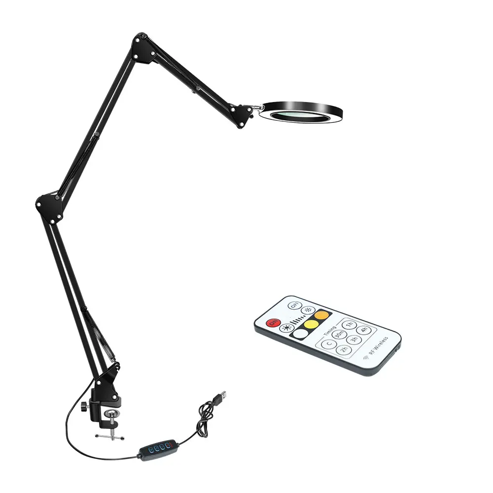 72 LED 8x / 10x Remote Control Magnifier USB Three-Color LED Magnifier, Suitable for Electric Iron Repair/Desk Lamp/Skin Care