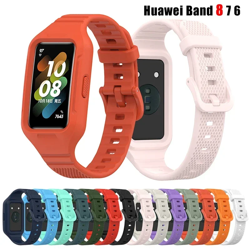 Silicone Sport Bracelet For Huawei Band 9 8 Smart Watch Replacement Watchband for huawei band 7 6 6 pro honor 7 6 Correa
