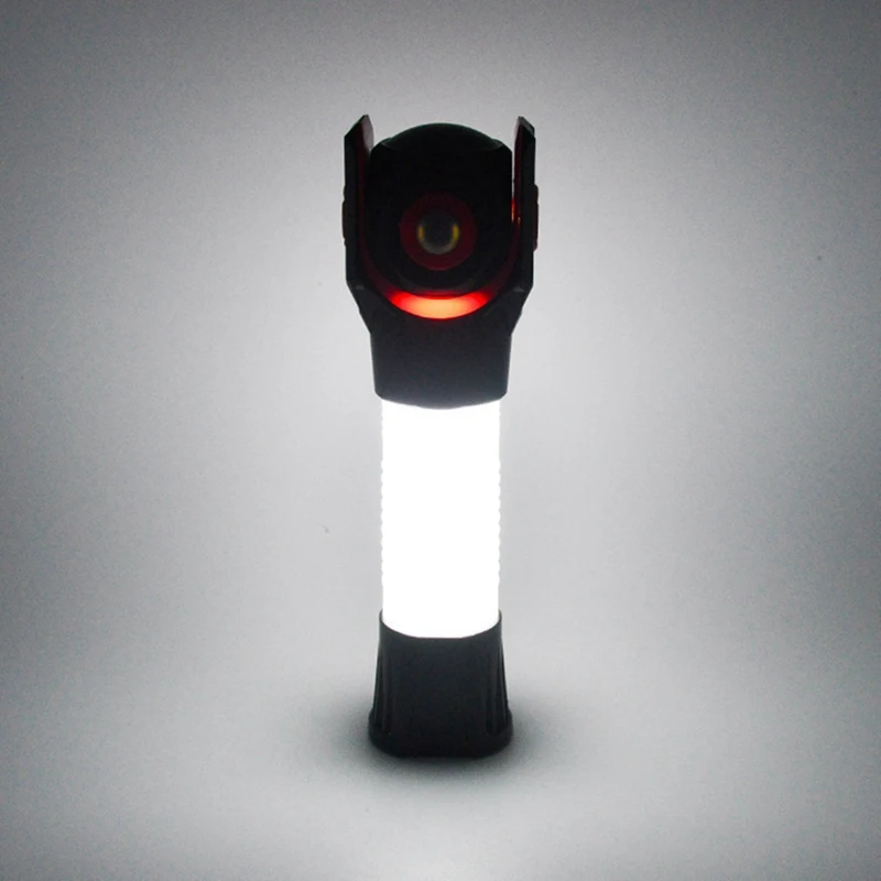 Luce da campeggio ricaricabile Abs torcia impermeabile proiettore torcia abbagliante rotante multiuso