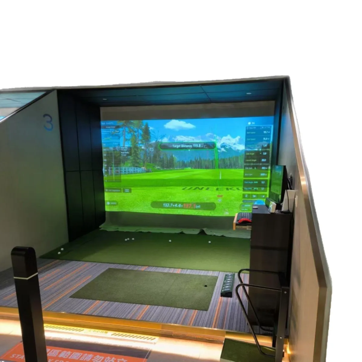 Эмулятор крытого оборудования для занятий экраном, гольф, домашние развлечения