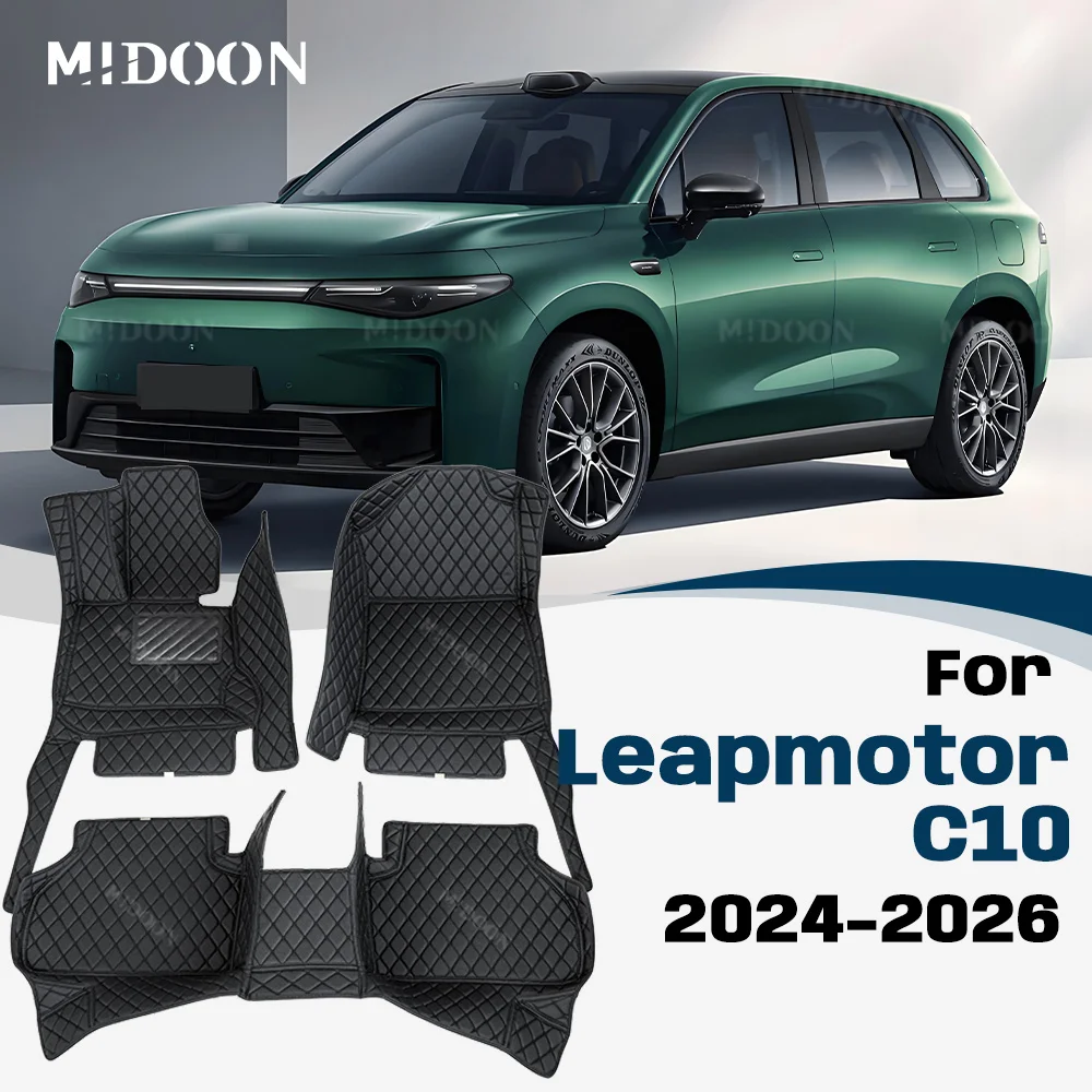 

MIDOON For Leapmotor C10 2024 2025 2026 Custom Car Floor Mats Auto Carpet Cover Interior Details Accessories Protective Pad