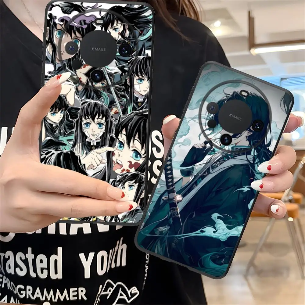 귀멸의 칼날 무이치로 폰 케이스 (화웨이 메이트 60 50 40 30 20 10 프로 플러스 라이트 E 5G 컬러 보호 핸드폰 커버 예쁜)