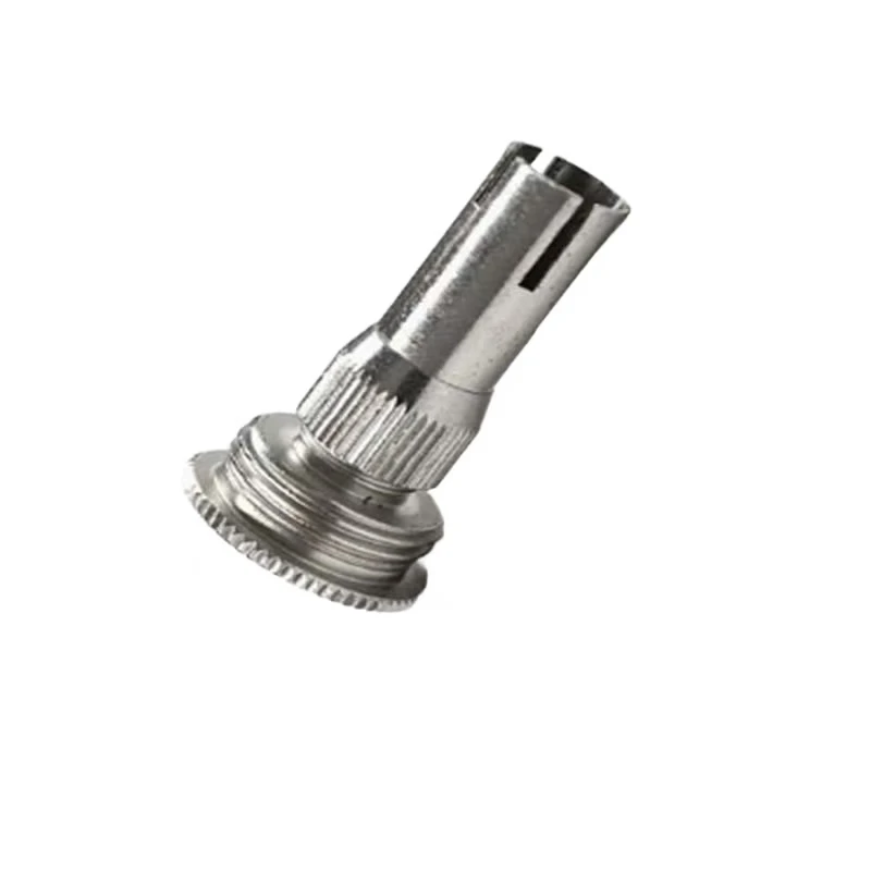 

CNC stainless steel precision machined hollow shaft sleeve with teeth, slotted connecting shaft head, toothed hollow connector