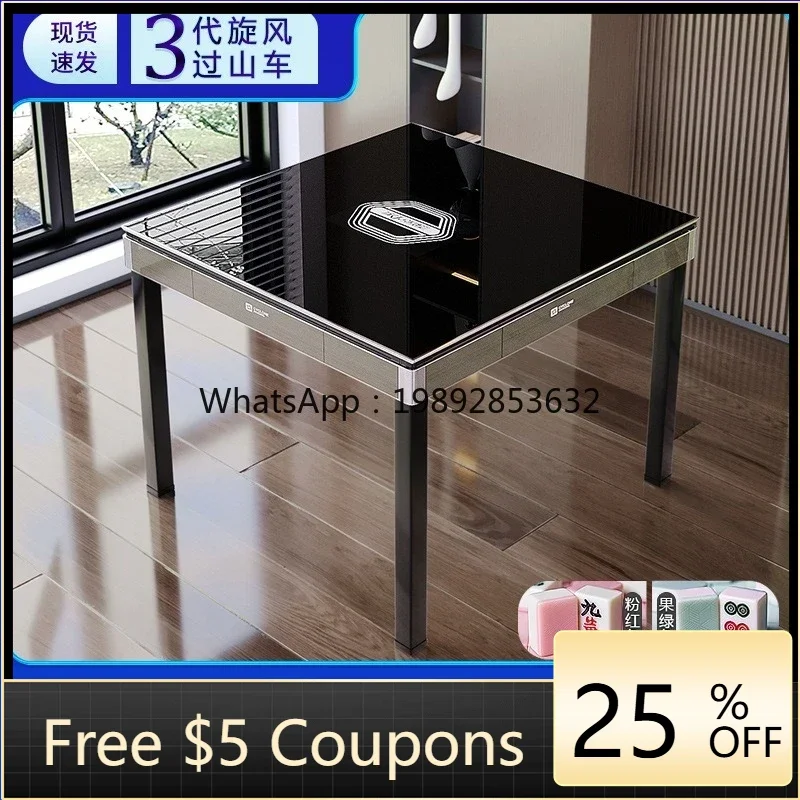 

JX Ultra-Thin Machine Dual-Use Dining Table Third Generation Rotating Wing Roller Coaster No Pushing Cards Silent Mahjong