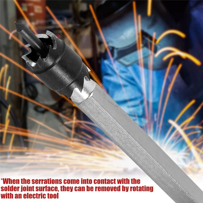 AB13-Spot Weld Cutter Sets 14-Pack, Hex Shank Sheet Metal Hole Cutters, Double-Sided 3/8