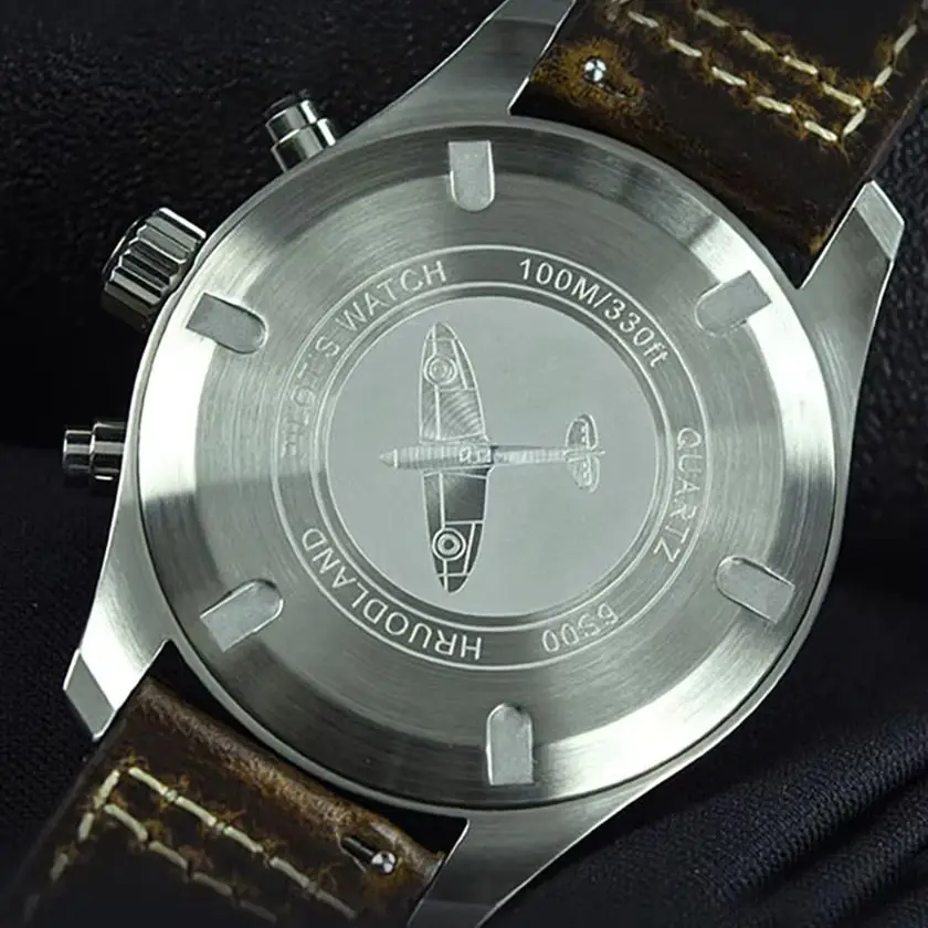 Hrodaland 2025 Новые мужские кварцевые часы 6S00 42 мм Пилот с сапфировым стеклом Светящиеся из нержавеющей стали Водонепроницаемые 10 бар reloj hombre