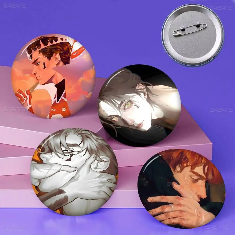 F-Foxhole-Court Novel BL Photo Brooches Creative Round Badge Gifts Pins 32/44/58mm