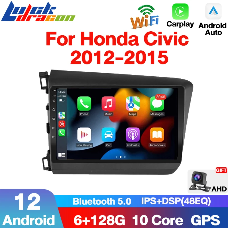 

Android 13 CarPlay Car Stereo Radio For Honda Civic 2012 2013 2014 2015 Multimedia Video Player DSP IPS GPS Navigation Autoradio